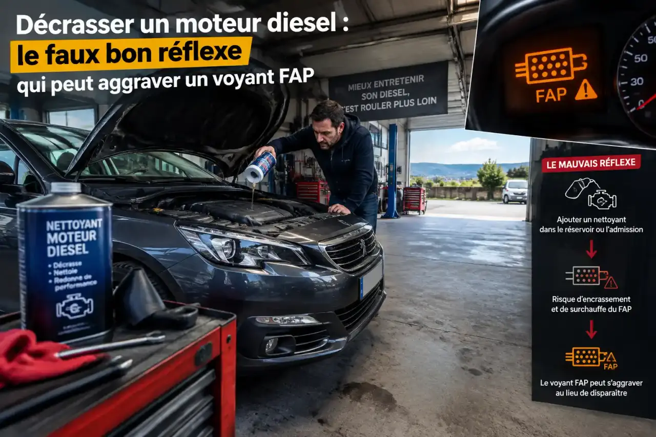 Décrasser un moteur diesel : le faux bon réflexe qui peut aggraver un voyant FAP