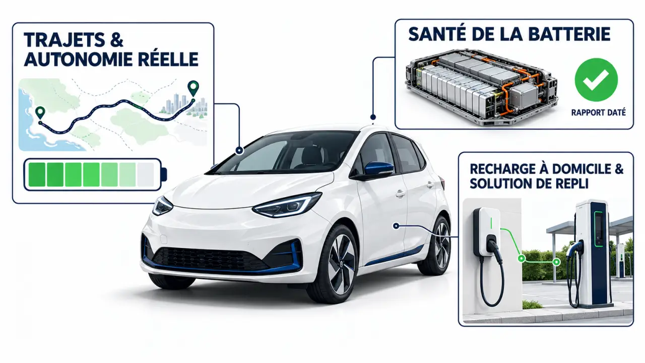 Achat voiture electrique occasion : vérifier l’autonomie, la batterie et la recharge