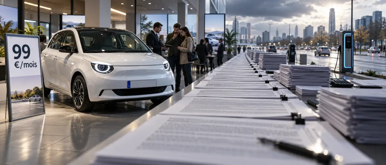 Voiture électrique la moins chère sans apport : le piège des loyers sous 100 €